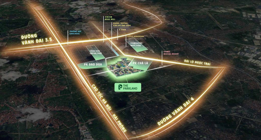 Vị trí Imperia Ocean City - Phân khu The Parkland: Tâm điểm kết nối tinh hoa giữa Vành đai 3.5, Vành đai 4 và cao tốc Hà Nội – Hải Phòng Vị trí Imperia Ocean City - Phân khu The Parkland: Tâm điểm kết nối tinh hoa giữa Vành đai 3.5, Vành đai 4 và cao tốc Hà Nội – Hải Phòng