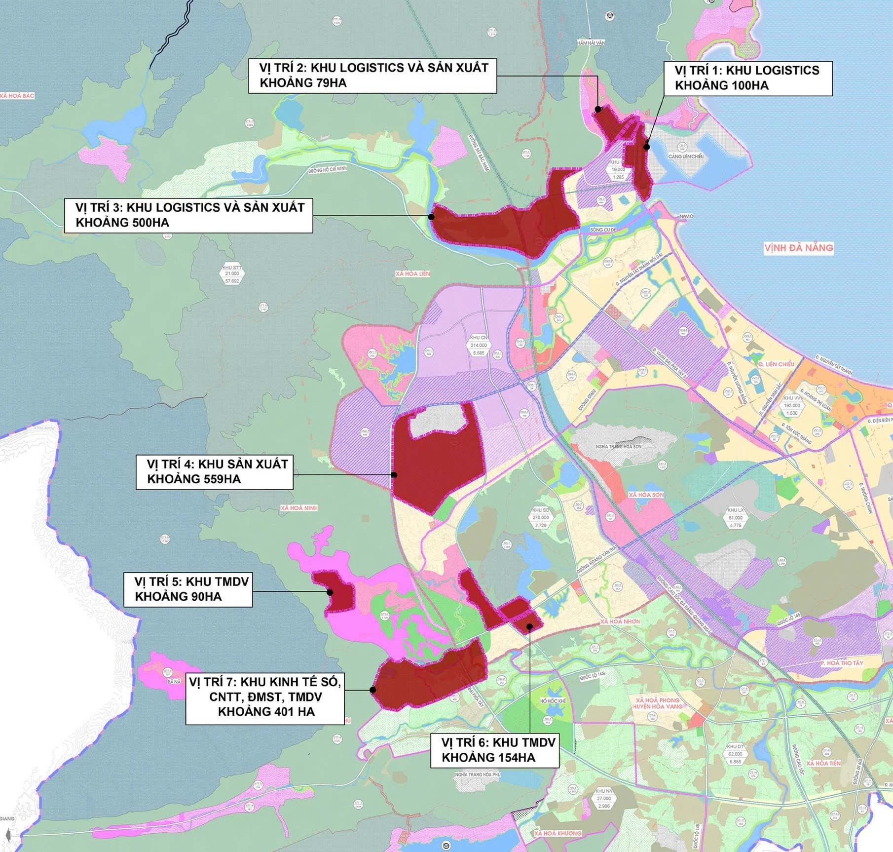Bản đồ các khu thương mại tự do Đà Nẵng